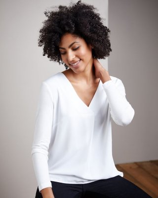 V-Neck Jersey Back Top V-Neck Jersey Back Top