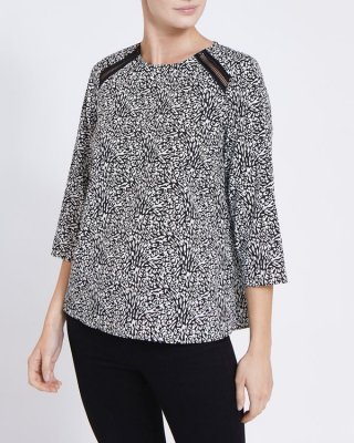 Round Neck Print Top Round Neck Print Top