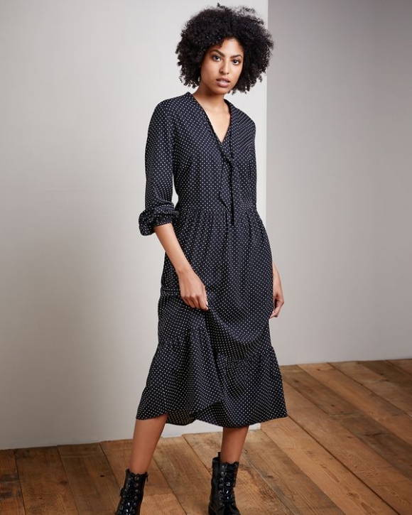 Tie Neck Midi Tie Neck Midi