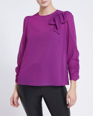 Dobby Bow Blouse Dobby Bow Blouse