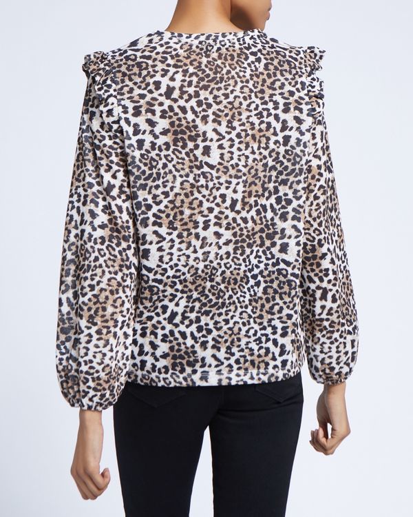 Leopard Ruffle Top